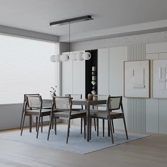 Modern table combination 3d model