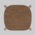 Simple Wooden Stool With Natural Wood Color And Minimalist Design For Home Furniture