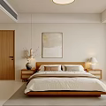 Modern Living Dining Room With Beige Sofa Wooden Bookshelf and Floor to Ceiling Window