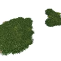 Green Decorative Grass Patches In Different Shapes For Landscaping Models