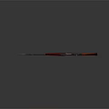 High Quality Vintage Rifle With Red Wooden Stock And Mounted Scope
