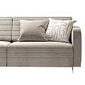 Modern Light Beige Sectional Sofa With Decorative Pillows And Modular Design 3d model