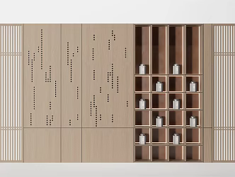 New Chinese Decorative Cabinet 3d model