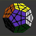 Colorful Polyhedron Rubik's Cube With Complex Geometric Design And Various Hues 3d model