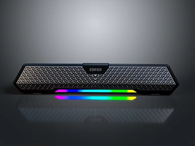 COFTEL Soundbar with Mesh Design RGB Light Strip and Modern Aesthetic 3d model