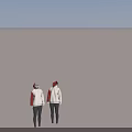Stylish White Hoodie With Red Sleeves And Black Tight Pants Outfit