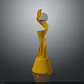 Elegant Gold Sculptural Furniture Decor Piece With Modern Design Elements And Smooth Curves