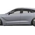Modern Gray Sports Car With Stylish Black Rims And Sleek Exterior In Showroom Setting