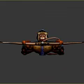 3D Monkey Warrior Character Drawing Bow In Orange Blue Outfit With Helmet