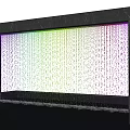 Colorful Water Curtain Feature Wall With LED Lighting And Marble Frame