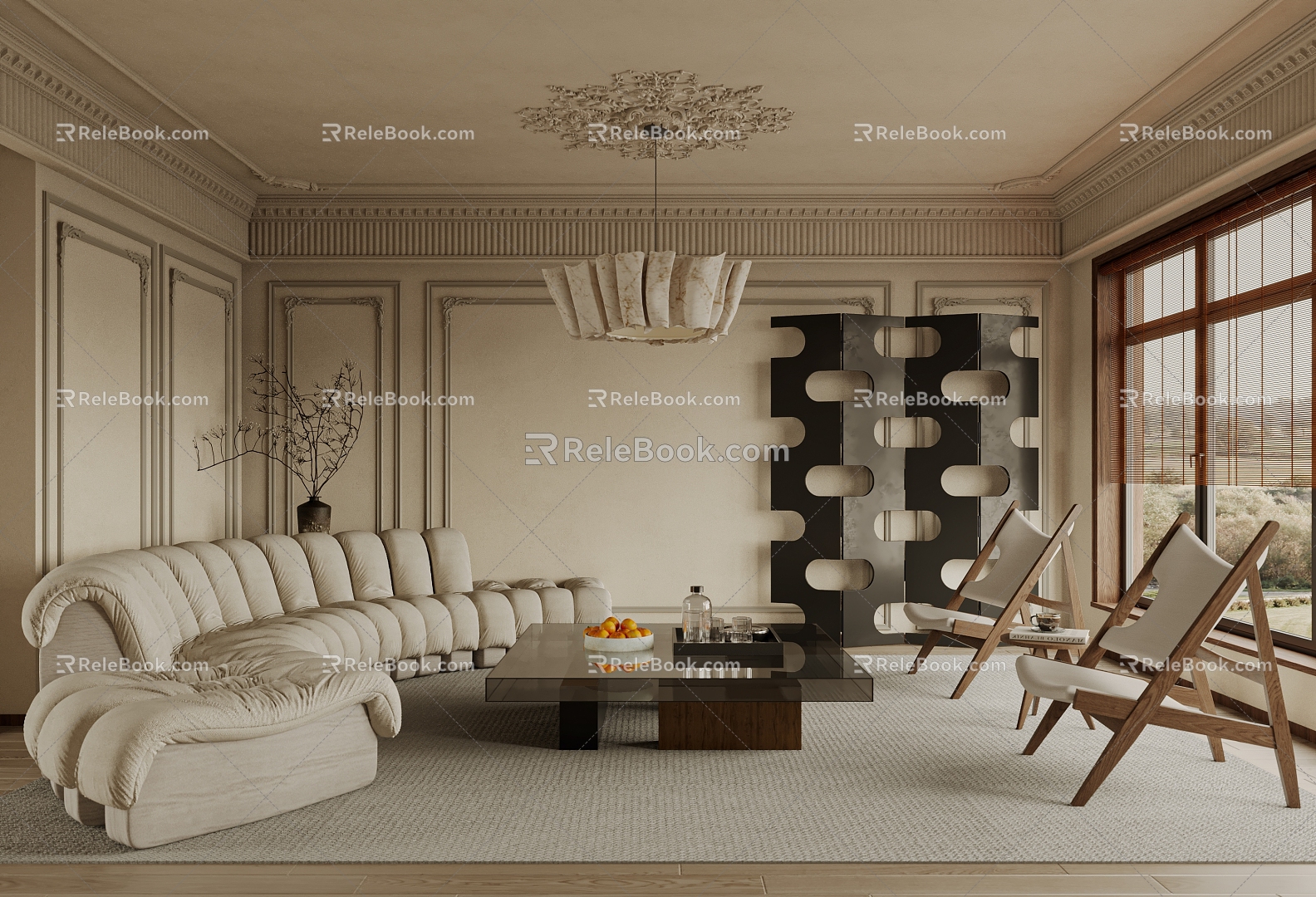 French Living Room 3d model