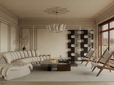 French Living Room 3d model