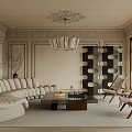 French Living Room 3d model