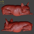 Retro Other Dog Bull 3d model