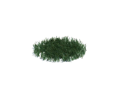 Fresh Green Round Grass Turf on White Background for Garden Landscaping 3d model