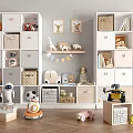 Children's Room Toy Storage Shelves With Stuffed Animals Books And Decorative Items
