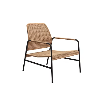 Single Rattan Chair 3d model