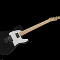 Stylish Electric Guitar With Black Body Light Wood Neck And Metal Strings For Music Lovers