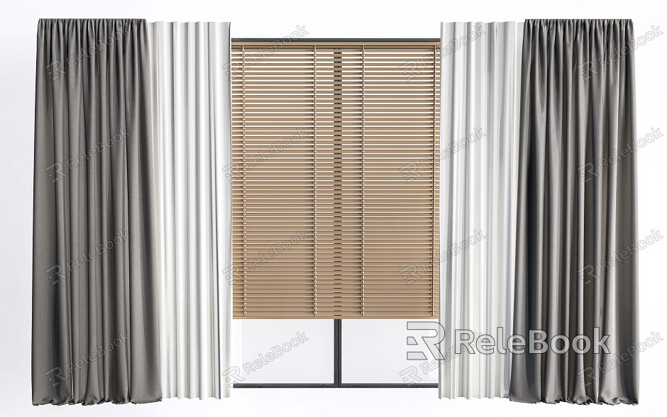 Curtain Fabric Curtain Window Screen Tulle Gauze Curtain model