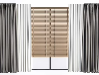 Curtain Fabric Curtain Window Screen Tulle Gauze Curtain 3d model