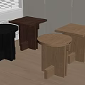Quiet raw wood side a few wood side a few round side a few wood side a few corner a few round a few 3d model