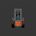 Orange And Blue Mini Forklift Model As Industrial Equipment