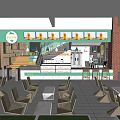Modern Bubble Tea Shop Interior With Cozy Seating Customers Relaxing And Fresh Drinks