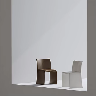 Modern Simple Dining Chair 3d model