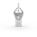 Sleek Modern Silver Stainless Steel Faucet Featuring Curved Spout And Top Control