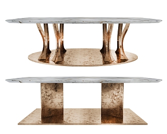 Modern Light Luxury Dining Table 3d model