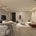 Modern Apartment With Spiral Staircase Open Plan Dining Kitchen Wooden Flooring White Table And Chairs
