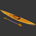 Lightweight Orange Kayak with Paddle for Outdoor Recreational Water Activities