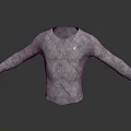 Simple Textured Long Sleeve T shirt Round Neck Casual Comfortable Cotton Top
