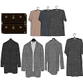 Modern Clothes Clothing Coat Suit Sweater Box Trunk Sweater 3d model