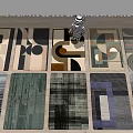 Various Square Rugs With Geometric Patterns And Abstract Designs For Home Decor