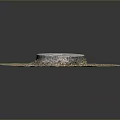 Industrial Equipment Circular Stone Base Structure With Surrounding Grass Area