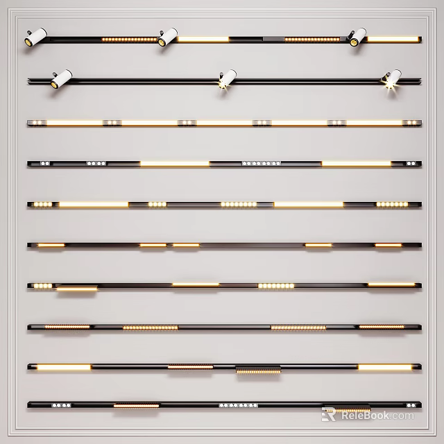 Modern Downlights and Spotlights with Various Stylish Designs for Interior Lighting 3d model