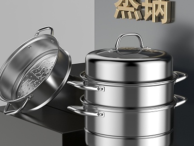 Steamer stainless steel pot model