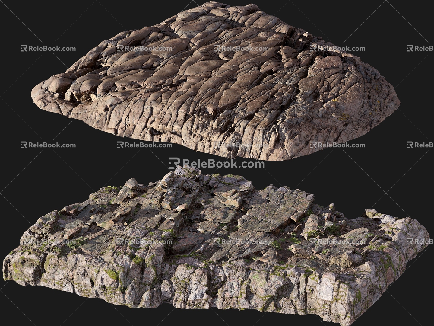 Modern Rock Beach Rocks 3d model