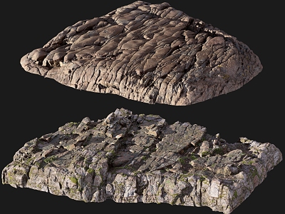 Modern Rock Beach Rocks 3d model