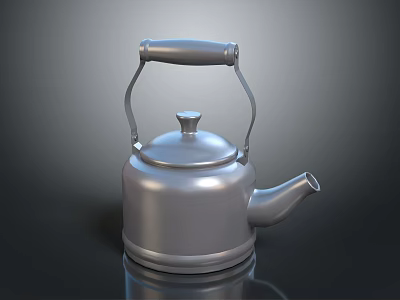 Modern Stainless Steel Electric Teapot Daily Electrical Appliance For Home Kitchen Use 3d model