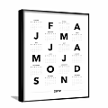 2019 Calendar With Clear Monthly Dates And Minimalist Wall Layout