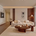 Contemporary Living Dining Room With Large TV Fireplace And Comfortable Sofa Set