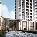 Architectural Model Featuring Tall Buildings Low Rise Structures Greenery And Roads