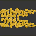 Yellow Ornamental Daily Life Product With Intricate Curly Patterns And Shiny Surface For Home Decor