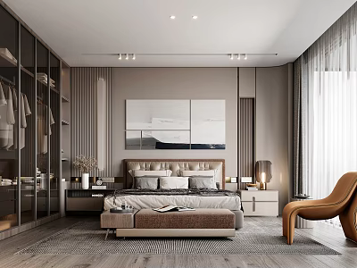 Light Luxury Bedroom 3d model