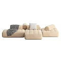 Modern Multiplayer Corner Sofa Collection 3d model