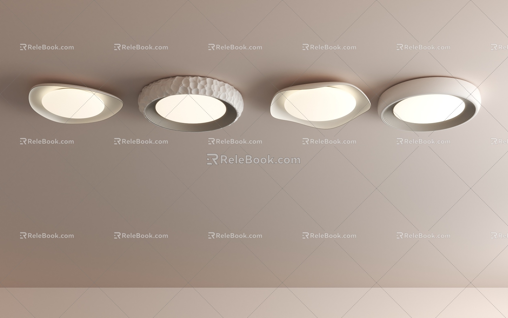 Ceiling lamp cream wind ceiling lamp 3d model