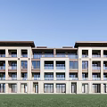 New Chinese-style Residential Building Multi-storey Residence 3d model