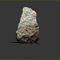 Natural Triangular Stone Decorative Piece With Colorful Surface And Black Base